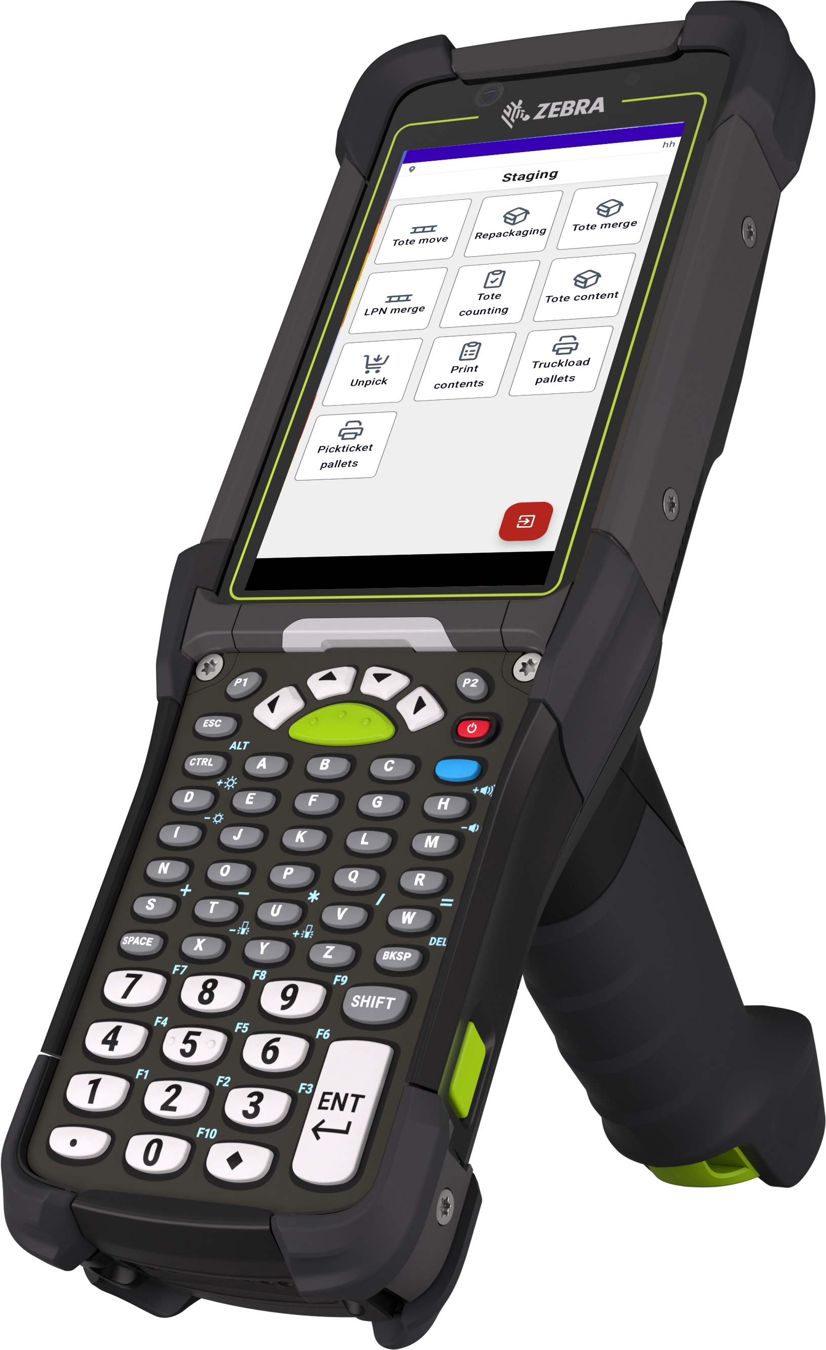 Terminal Zebra MC9400 con logisticaHQ en pantalla